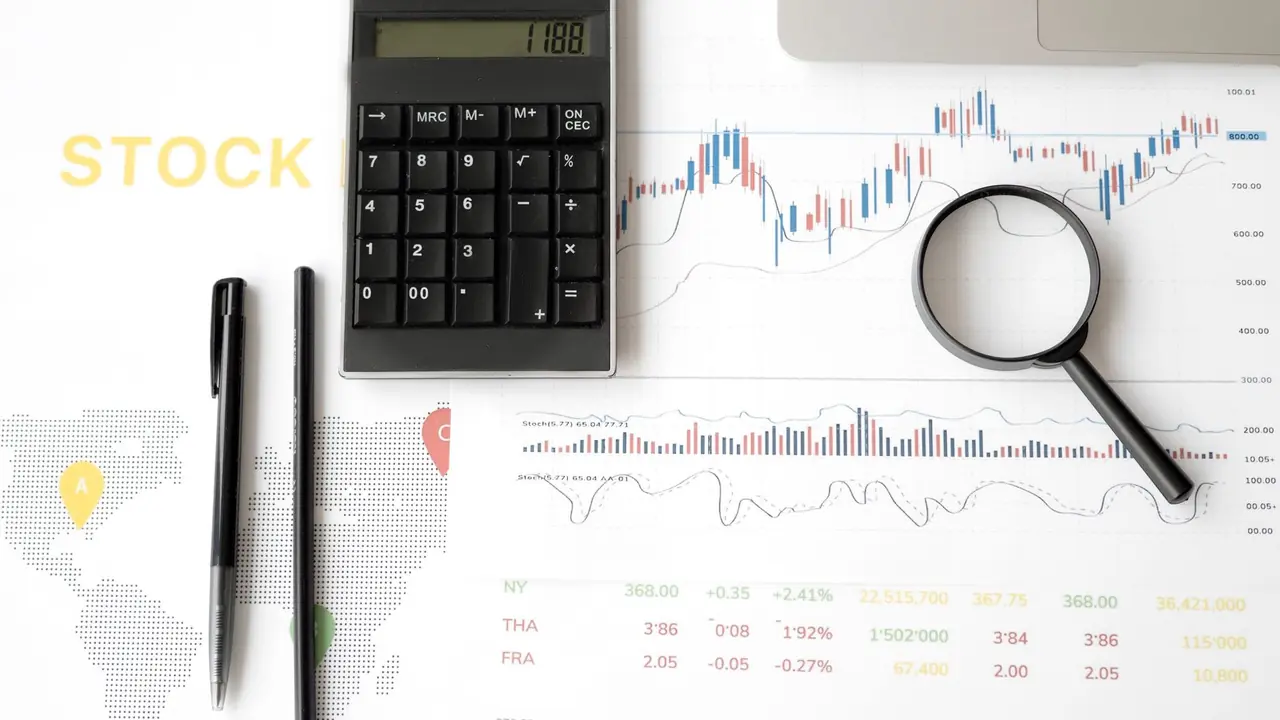 Calcul de rentabilité avec graphiques financiers