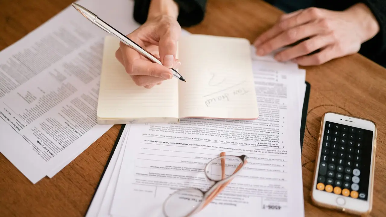 Calcul d’impôt sur des documents